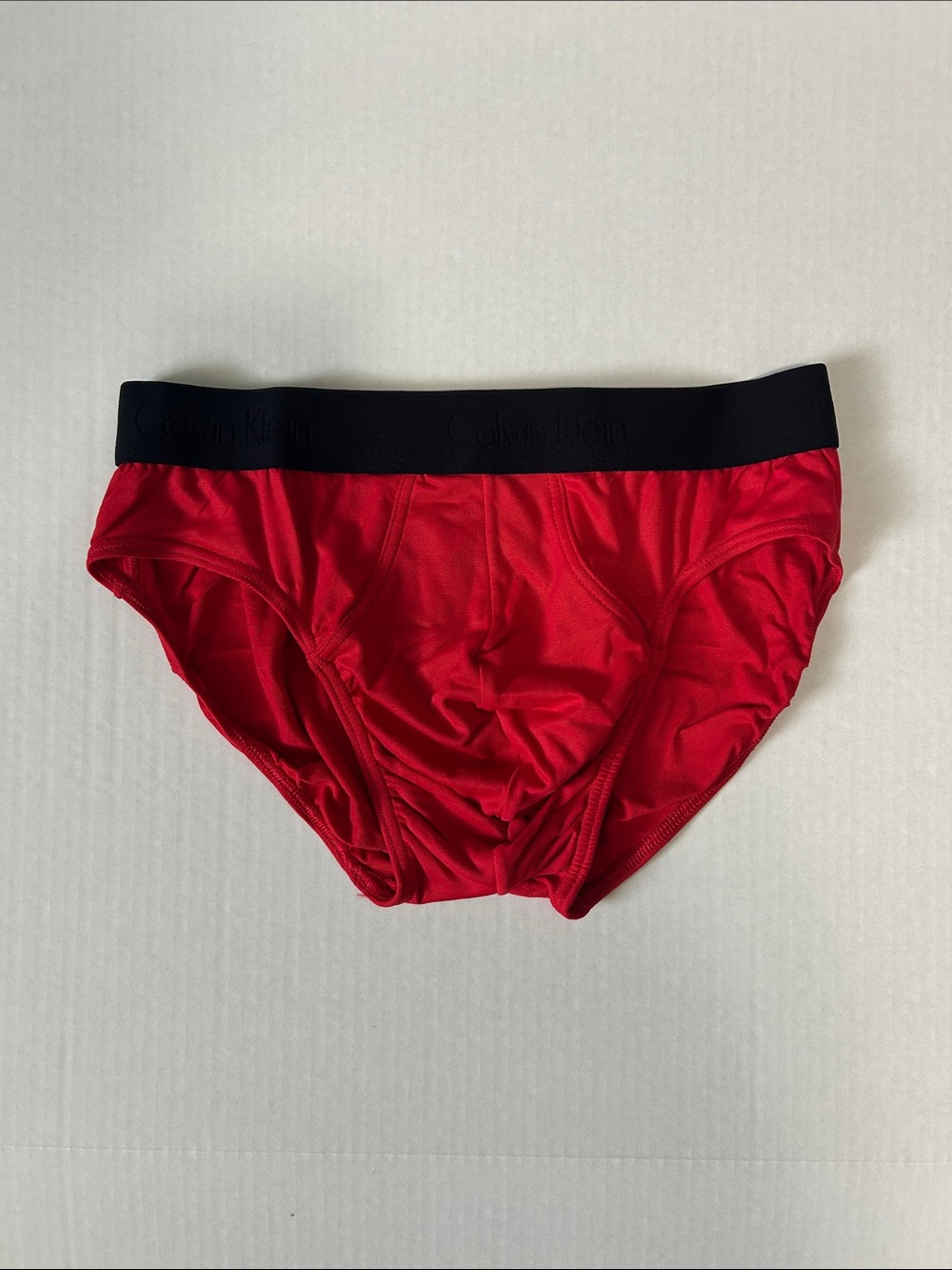 Calvin Klein Red Briefs with Black Waistband